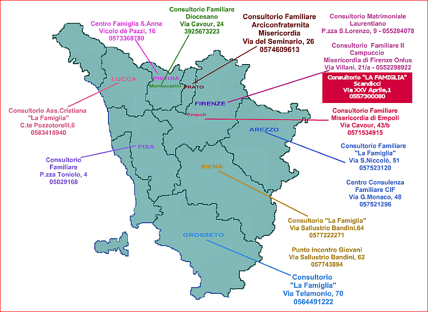 Rete Consultori LA FAMIGLIA Centro di Consulenza e Sostegno